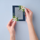 バジェットホワイトローゼズ招待状結婚ズシック チラシ (手)