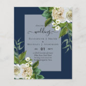 バジェットホワイトローゼズ招待状結婚ズシック チラシ (正面)