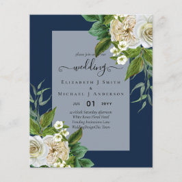 バジェットホワイトローゼズ招待状結婚ズシック チラシ