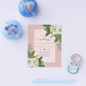 バジェットホワイトローゼズ招待状結婚ズシック チラシ (シングル)