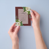 バジェットホワイトローゼズ招待状結婚ズシック チラシ (手)