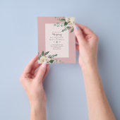 バジェットホワイトローゼズ結婚式招待状格安 チラシ (手)