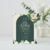 バジェットホワイトローゼフォレストグリーンウィンターウェディングINV (スタンド正面)