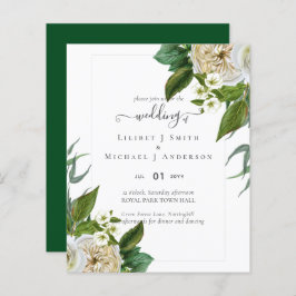 バジェットホワイトローゼブーケ結婚フローラ