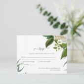 バジェットホワイトローゼブーケ結婚フローラ ポストカード (スタンド正面)