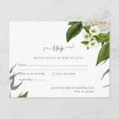 バジェットホワイトローゼブーケ結婚フローラ ポストカード (正面)