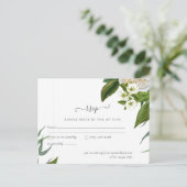 バジェットホワイトローゼブーケ結婚フローラ ポストカード (スタンド正面)