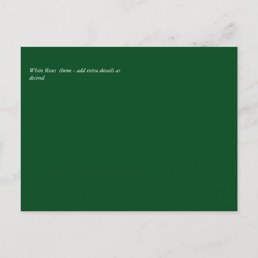 バジェットホワイトローゼブーケ結婚フローラ ポストカード (裏面)