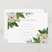 バジェットホワイトローゼブーケ結婚フローラ ポストカード (正面/裏面)