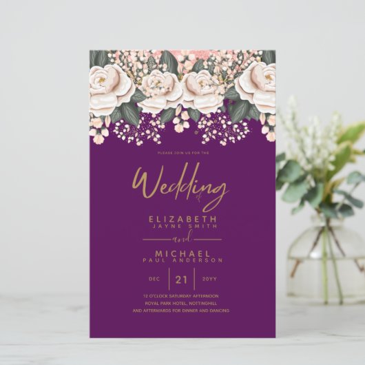 バジェットホワイトローゼボタニカルウェディングA9 (スタンド正面)