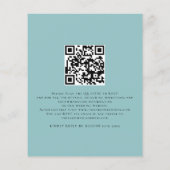 バジェットホワイト花模様ユーカリ結婚式招待状 (裏面)