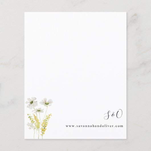 バジェットホワイト&イエローフローラ結婚ズ チラシ (裏面)