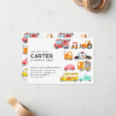 バジェットホンクビープVroom交通キッド誕生日 ノートカード (正面/裏面インサイチュ)