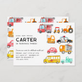 バジェットホンクビープVroom交通キッド誕生日 ノートカード (正面/裏面)