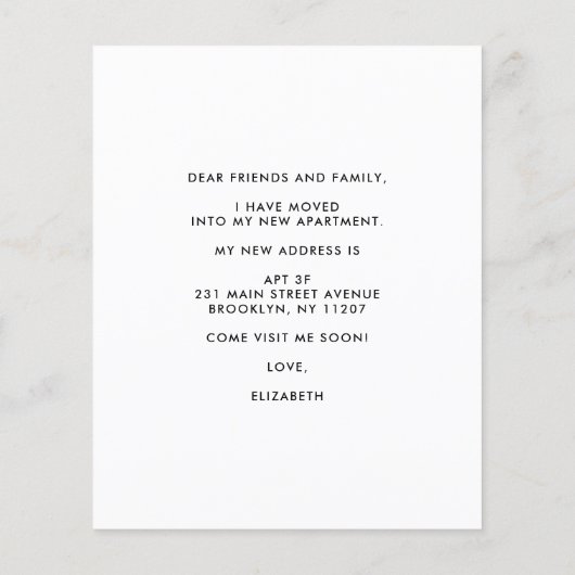 バジェットホームスウィートニューシティアパートメントモーティングムービング (裏面)