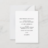 バジェットホームスウィートニューシティアパートメントモーティングムービング ノートカード (裏面)