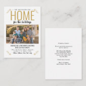 バジェットホーム休暇のためのクリスマスフォトムービング ノートカード (正面/裏面)