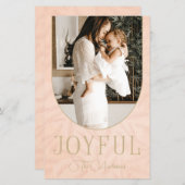 バジェットボタニカルアーチジョイフォトホリデーカード (正面/裏面)