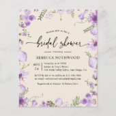 バジェットボタニカルガーデンブライダルシャワー招待 (正面)