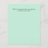 バジェットボタニカルガーデン葉ズウェディング招待 (裏面)