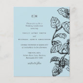 バジェットボタニカルガーデン葉ズウェディング招待 (正面)