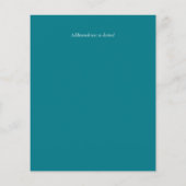 バジェットボタニカルガーデン葉ズウェディング招待 (裏面)