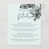 バジェットボタニカルガーデン葉ズウェディング招待 (正面)