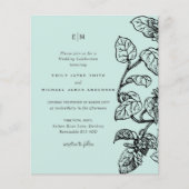 バジェットボタニカルガーデン葉ズウェディング招待 (正面)