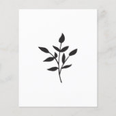 バジェットボタニカルシンプル結婚式招待状 (裏面)