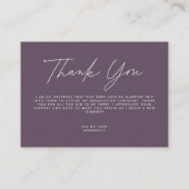 バジェットボタニカルパープル感謝してい卒業あなた エンクロージャーカード (裏面)