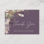 バジェットボタニカルパープル感謝してい卒業あなた エンクロージャーカード (正面)