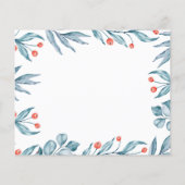 バジェットボタニカルフレームフォトホリデーカード (裏面)