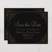 バジェットボタニカルフレームブラック金ゴールド保存日付 (正面/裏面)