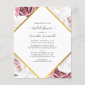 バジェットボタニカルフローラバラ金ゴールドブライダルシャワー (正面)