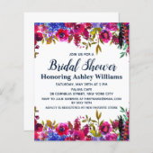 バジェットボタニカルフローラブライダルシャワー招待 (正面/裏面)