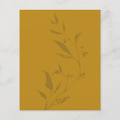 バジェットボタニカルマスタードボホウェディング招待 (裏面)