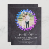 バジェットボタニカルユーカリプトゥス写真Save The Date Ca (正面/裏面)