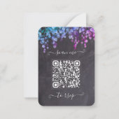 バジェットボタニカルユーカリ石板QRコード結婚ズ ノートカード (裏面)