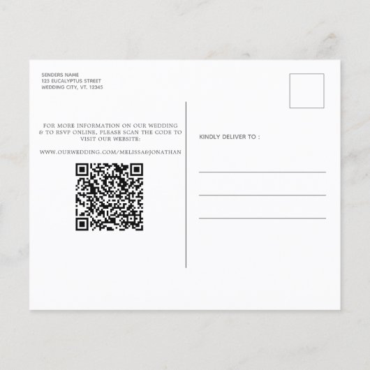 バジェットボタニカルユーカリQR日付写真を保存 (裏面)