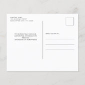 バジェットボタニカルリーフ日付はがきを保存 (裏面)