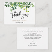 バジェットボタニカル庭園の結婚式サンキューノートカー ノートカード (正面/裏面)