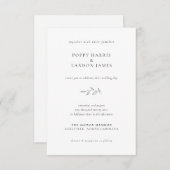 バジェットボタニカル結婚式招待状 招待状 (正面/裏面)