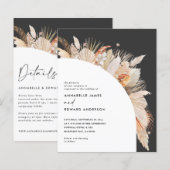 バジェットボヘミアンテラコッタパンパスグラス結婚ズ (正面/裏面)