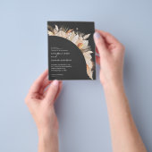 バジェットボヘミアンテラコッタパンパスグラス結婚ズ チラシ (手)