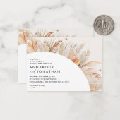 バジェットボヘミアンテラコッタパンパスグラス結婚ズ ノートカード (正面/裏面インサイチュ)