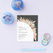 バジェットボヘミアンテラコッタパンパスス結婚グラスfl チラシ (シングル)