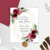 バジェットボヘミアンバラフローラ結婚式招待状