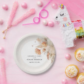 バジェットボヘミアンパンパスグラスウェディングパーティー紙p ペーパープレート (パーティー)