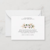 バジェットボヘミアンパンパスグラスウェディング日付を保存 ノートカード (裏面)