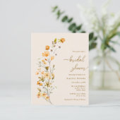 バジェットボヘミアンワイルドフラワーブライダルシャワー招待状 (スタンド正面)